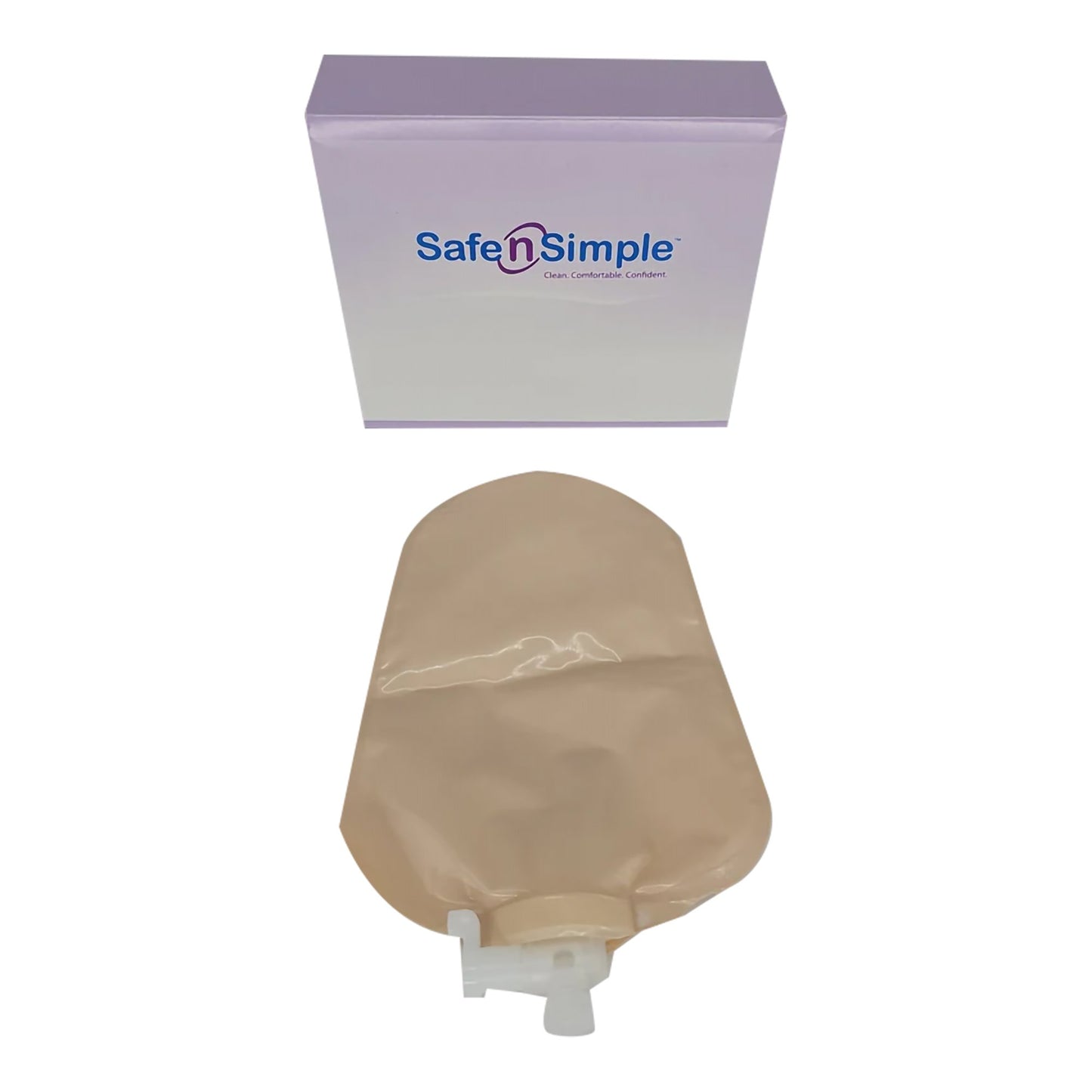 Safe n Simple™ Urostomy Pouch Two-Piece System 9 Inch Length Without Barrier Drainable (1242520_BX)