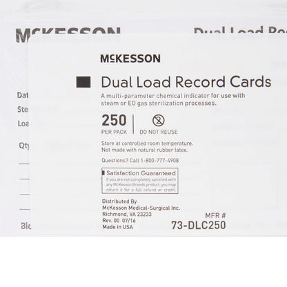 McKesson Sterilization Record Card Steam / EO Gas (524893_PK)