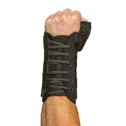 Titan Thumb™ Thumb Brace with Wrist Support Adult / Child Regular Adjustable Lacing Pulls Thumb / Wrist Black (512516_EA)
