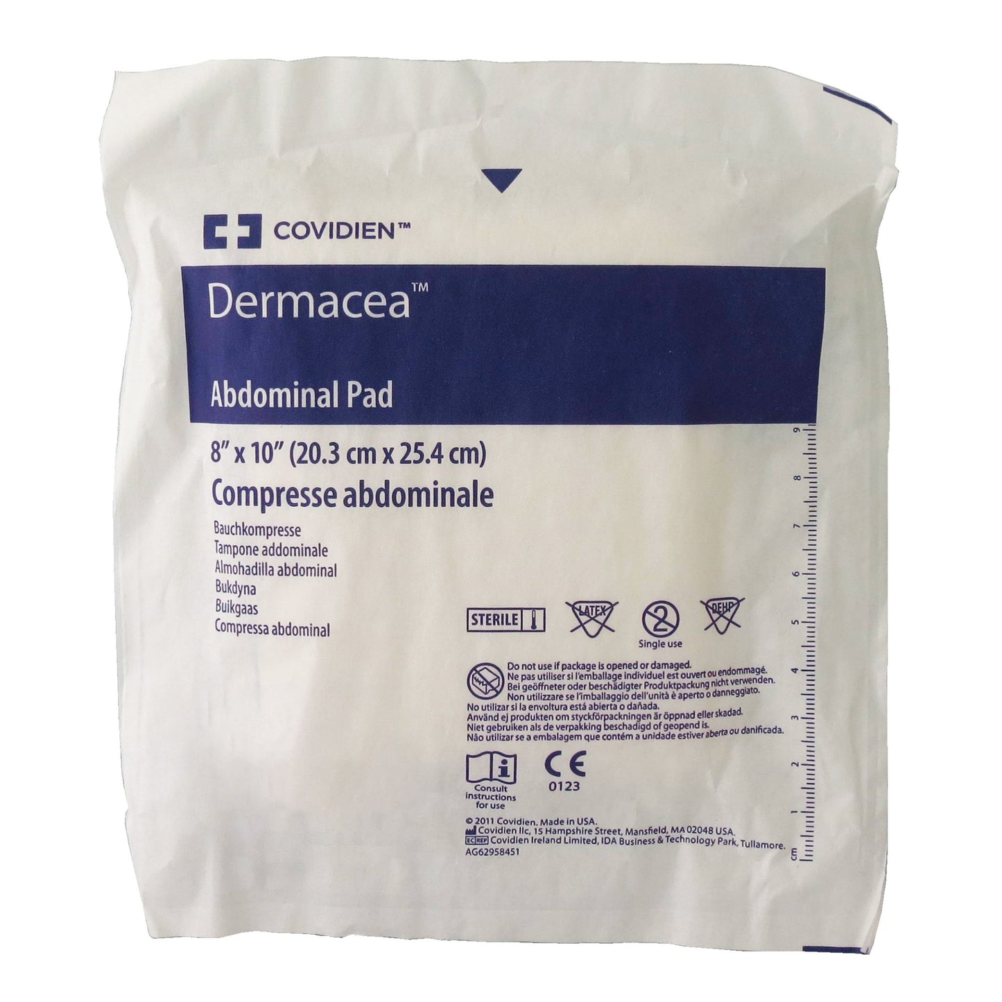 Dermacea™ Abdominal Pad 8 X 10 Inch NonSterile 432 per Case (566403_EA)