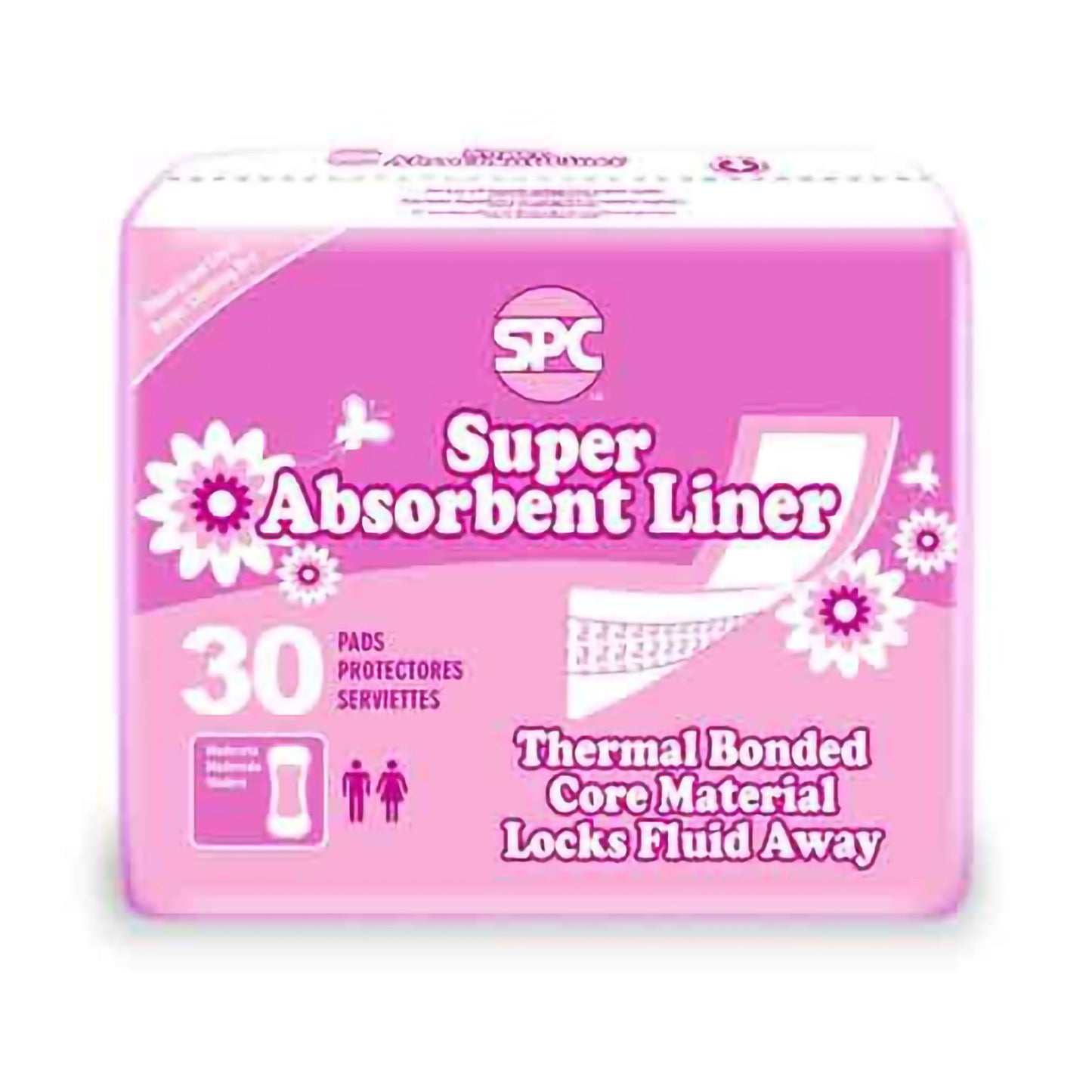 SPC Incontinence Liner 4 X 11 Inch Moderate Absorbency Thermal Bonded Core One Size Fits Most (1122844_CS)