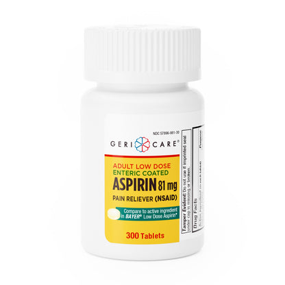 Geri-Care® Pain Relief 81 mg Strength Aspirin Tablet 300 per Bottle (689206_CS)