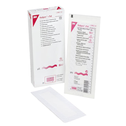 3M™ Medipore™ Composite Dressing 3-1/2 X 10 Inch Rectangle Sterile Nonwoven Backing (324096_EA)