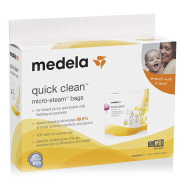 Medela Quick Clean™ Micro-Steam™ Bags For Breast Pump Accessories (812218_EA)