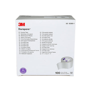 3M™ Durapore™ Medical Tape White 1 Inch X 1-1/2 Yard Silk-Like Cloth NonSterile (6020_BX)