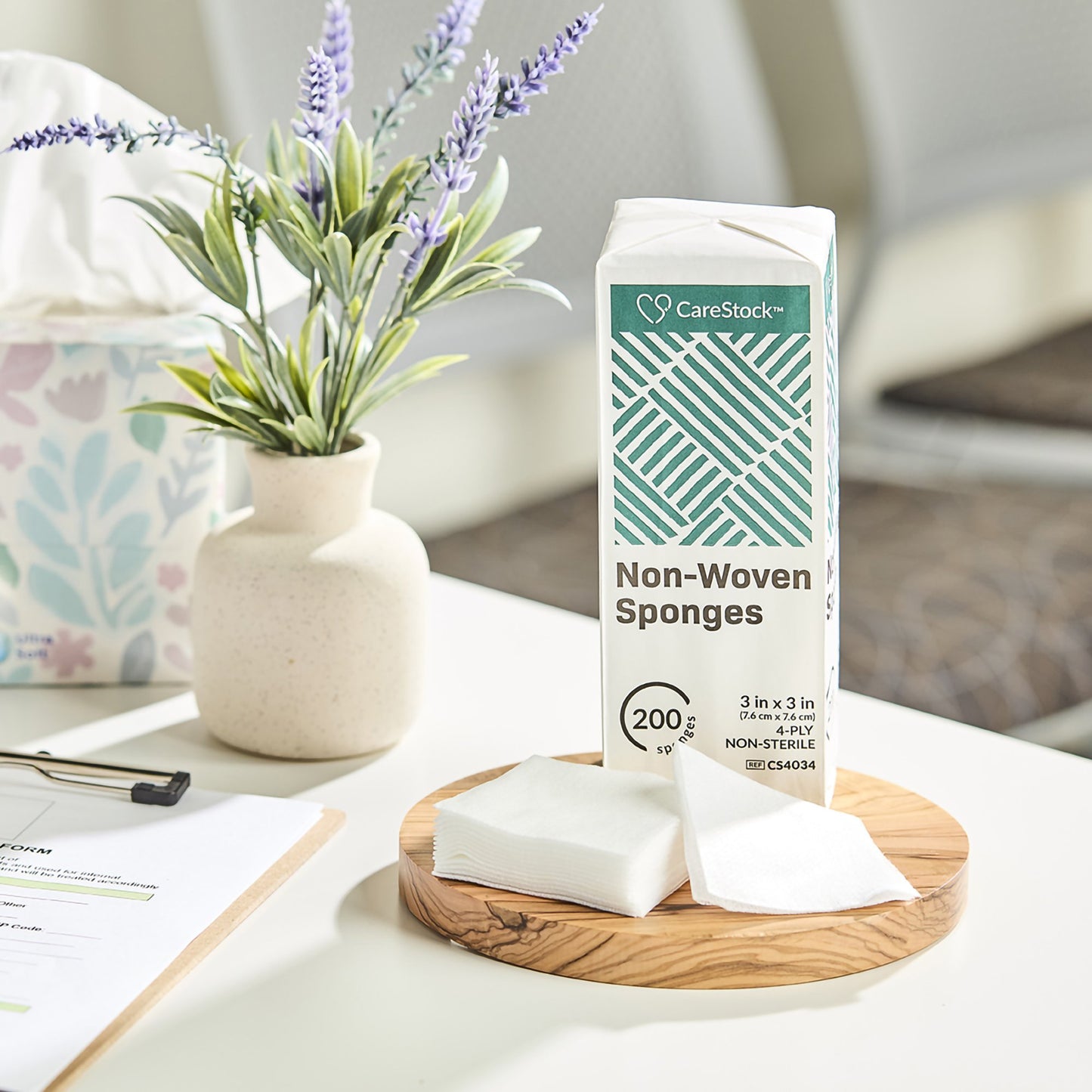 CareStock™ Gauze Sponge 4 X 4 Inch 4-Ply NonSterile 200 per Pack (1242207_CS)