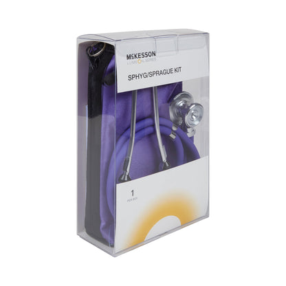 McKesson Brand Reusable Aneroid / Stethoscope Set 23 to 33 cm Adult Cuff Dual Head Sprague Stethoscope Pocket Aneroid (1029677_BX)