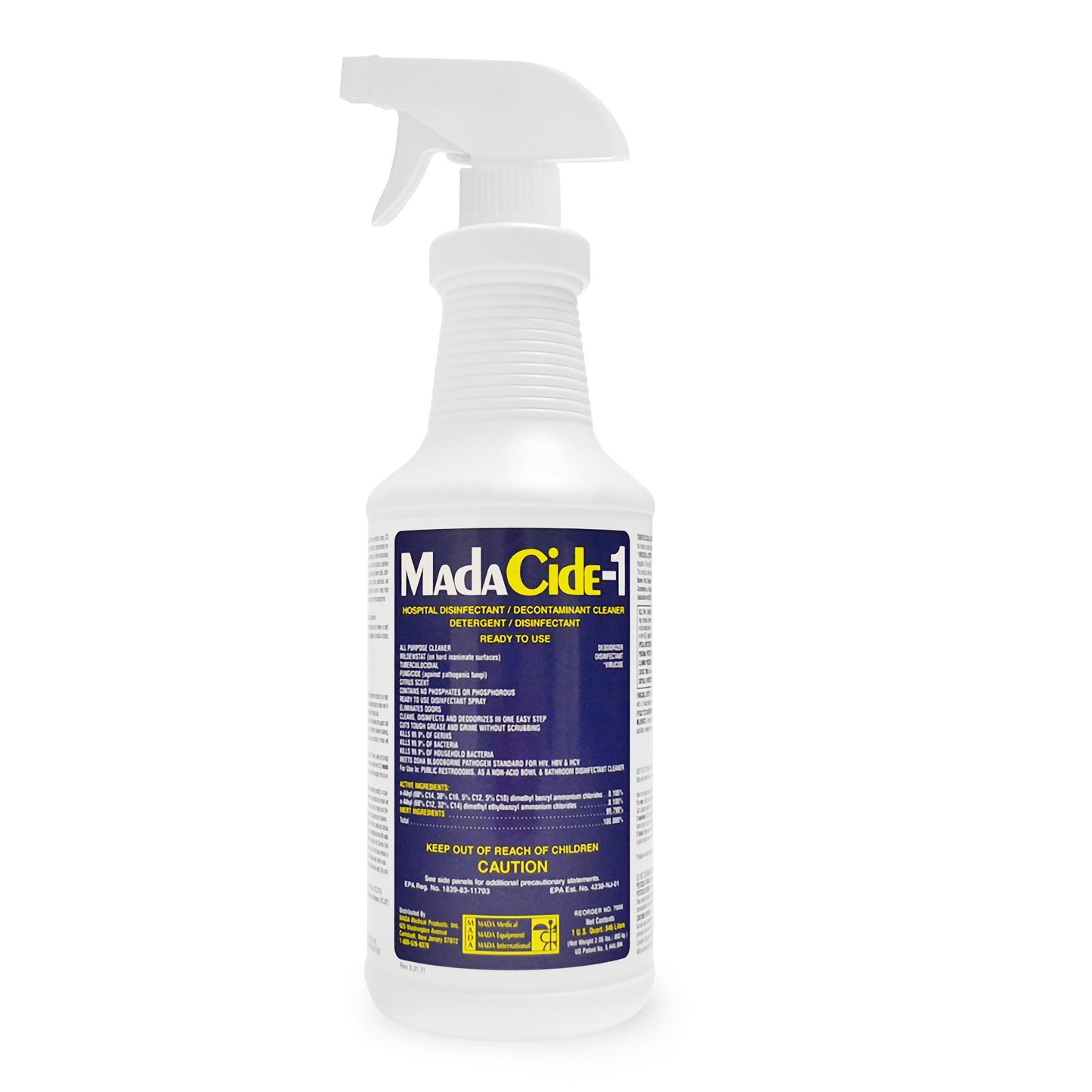 MadaCide-1® Surface Disinfectant Cleaner Broad Spectrum Trigger Spray Liquid 32 oz. Bottle Scented NonSterile (340799_EA)