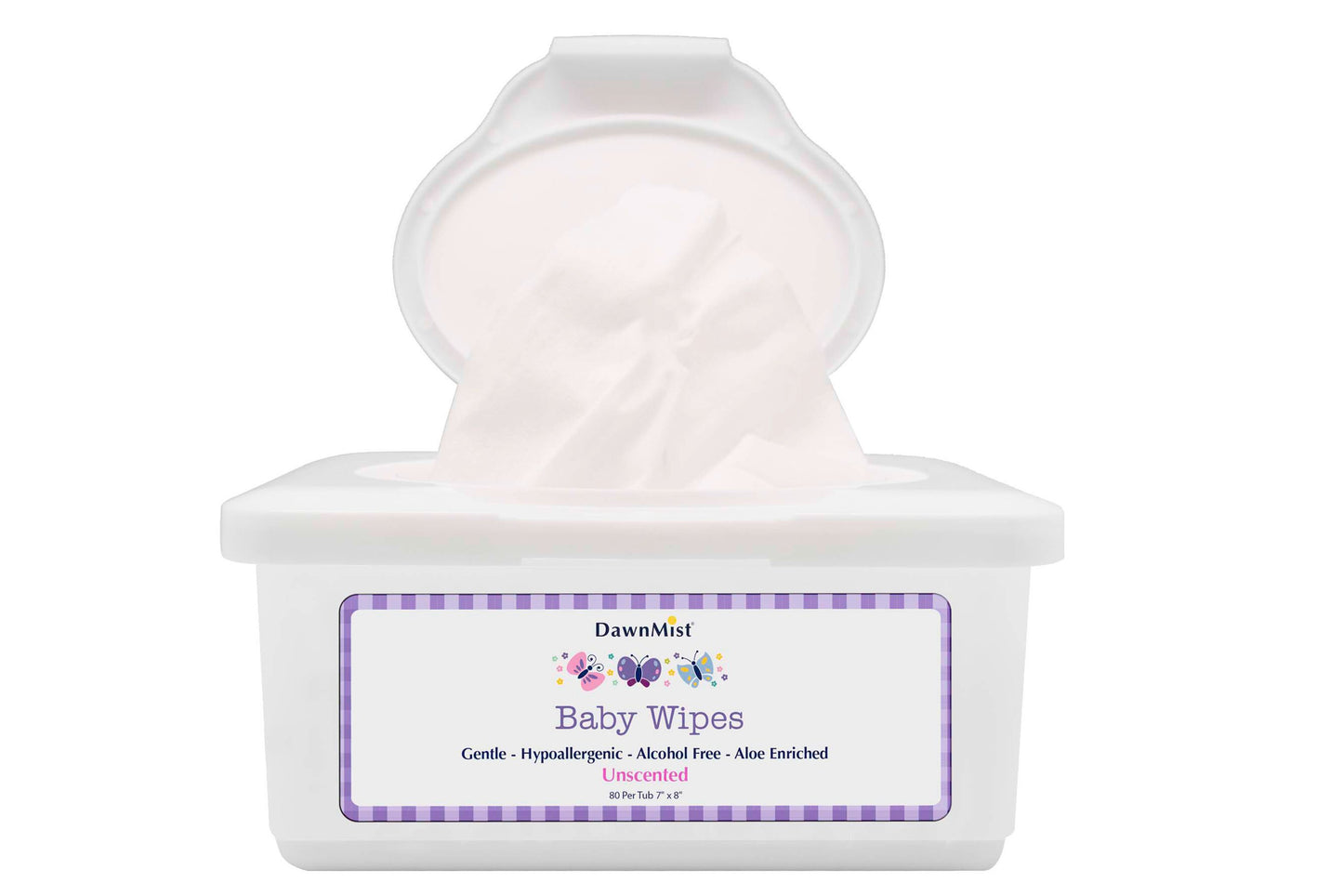 DawnMist® Baby Wipe Tub Unscented 80 Count (669078_TU)