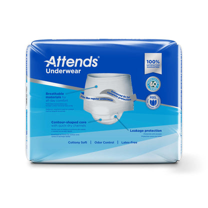 Attends® Unisex Adult Absorbent Underwear Pull On with Tear Away Seams Large Disposable Heavy Absorbency (522094_BG)