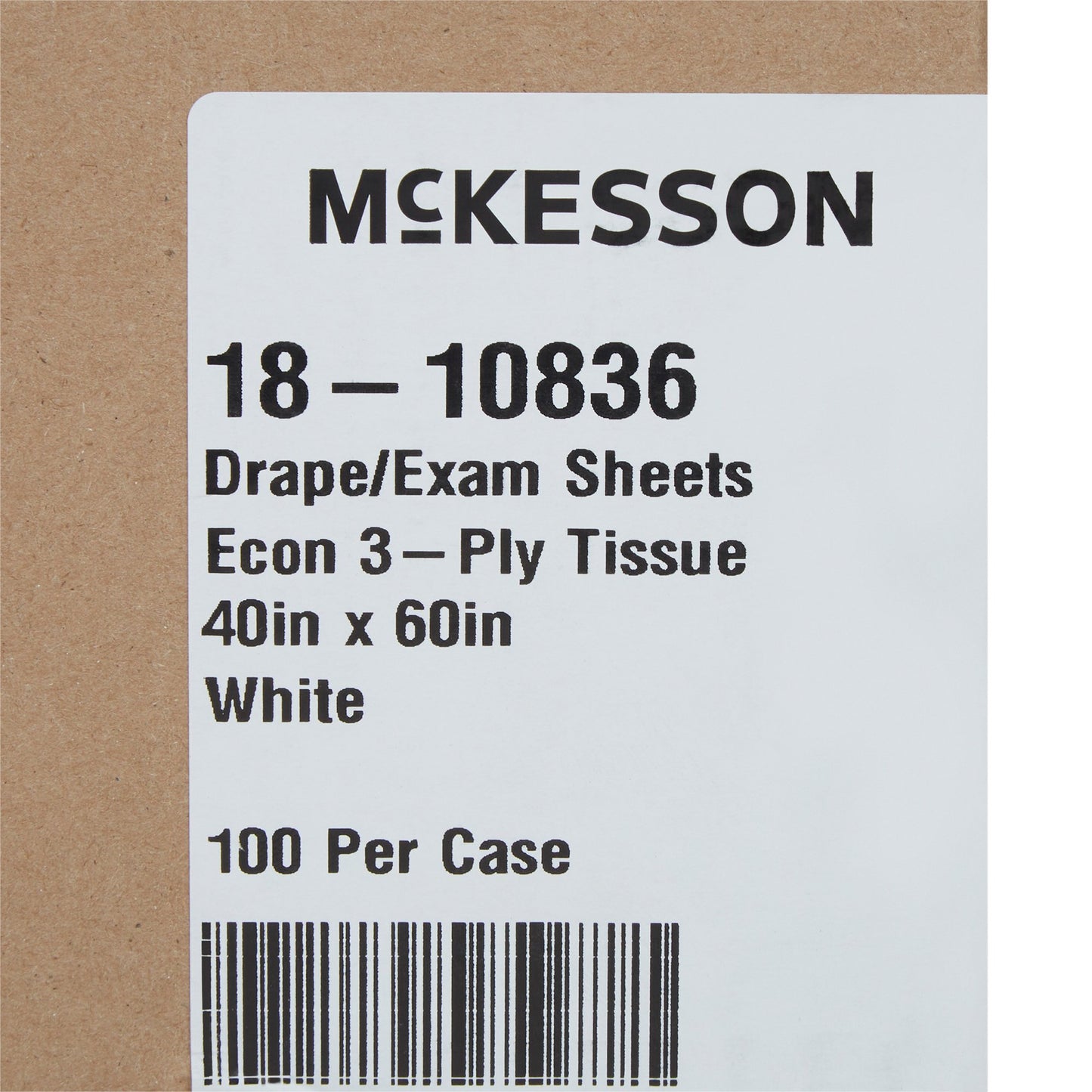 McKesson General Purpose Drape Physical Exam Drape 40 W X 60 L Inch NonSterile (216347_CS)