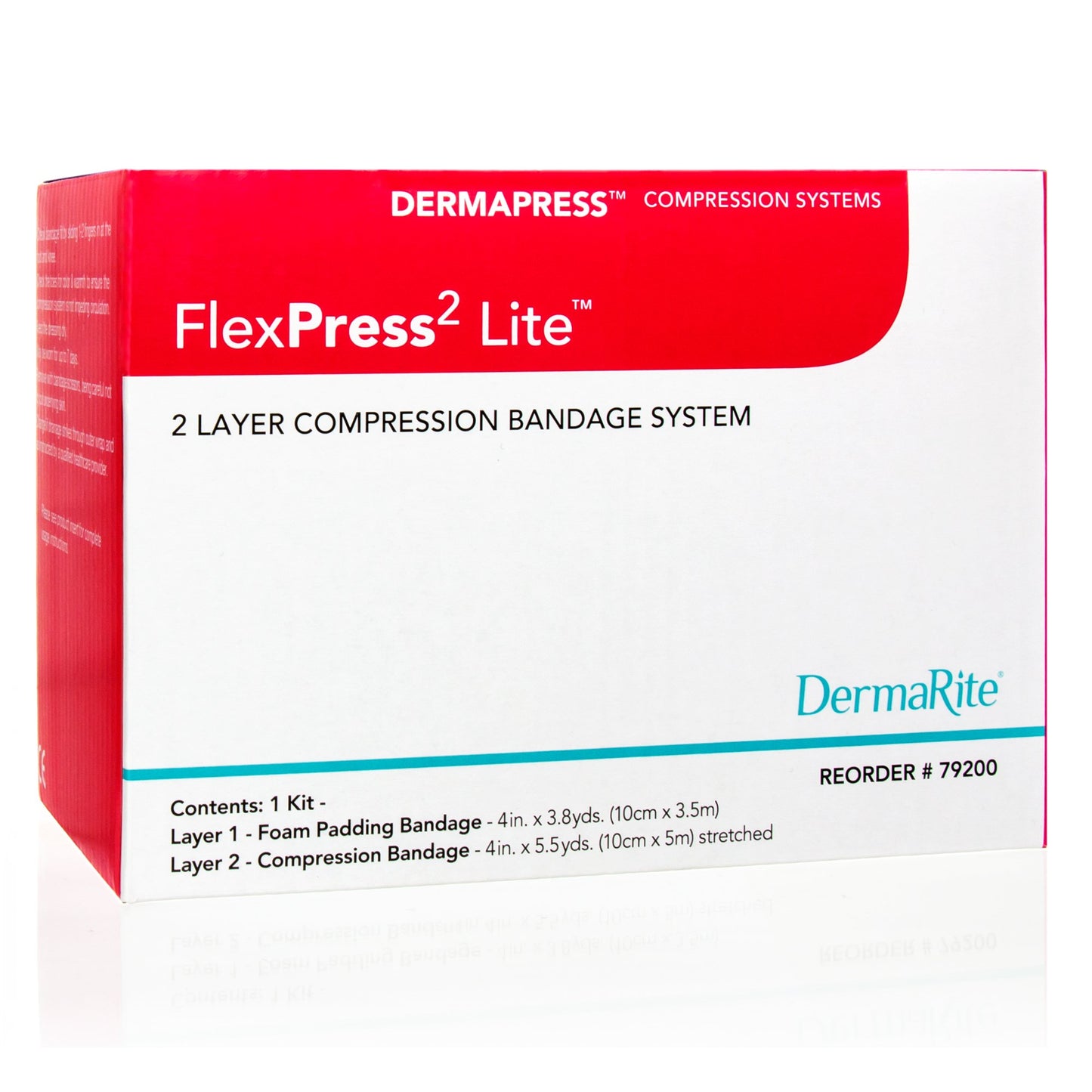FlexPress2 Lite™ 2 Layer Compression Bandage System 4 Inch X 3-4/5 Yard / 4 Inch X 5-1/2 Yard Self-Adherent Closure Tan / White NonSterile Standard Compression (1178168_BX)