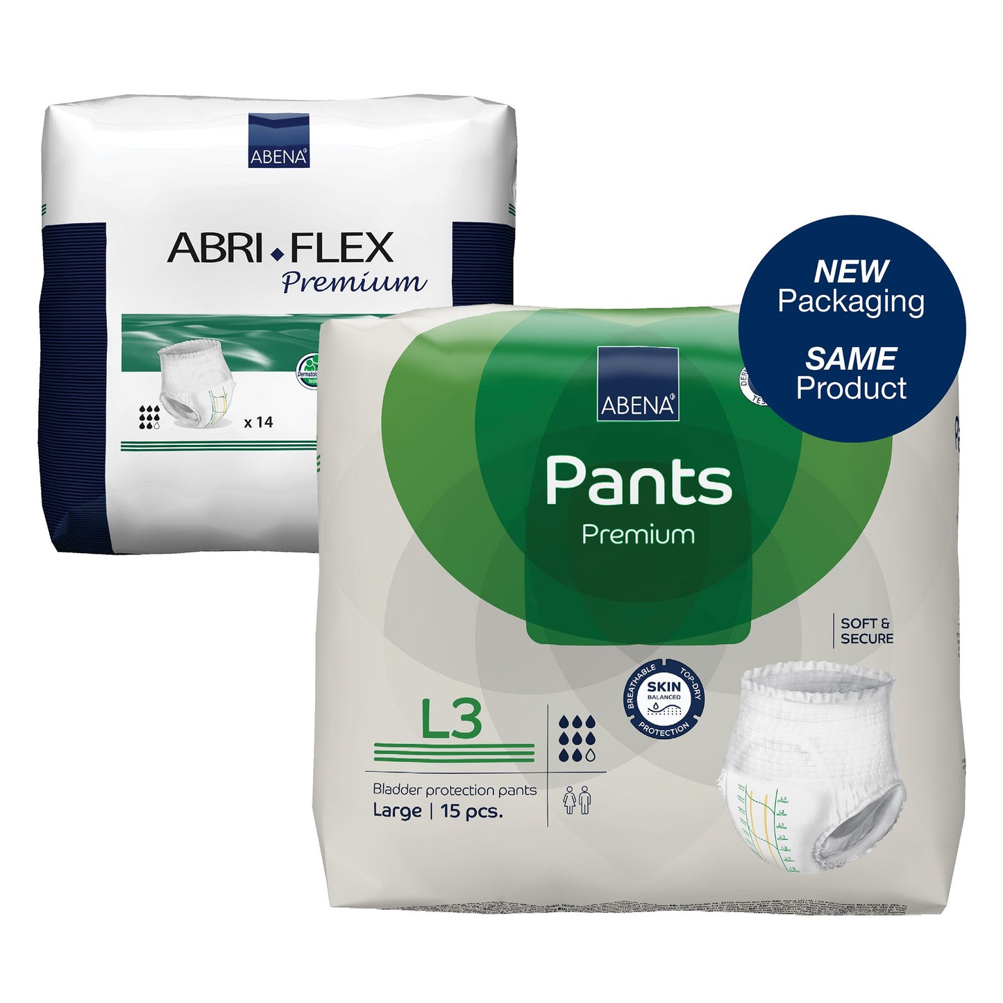 Abena® Premium Pants L3 Unisex Adult Absorbent Underwear Pull On with Tear Away Seams Large Disposable Heavy Absorbency (1218235_CS)