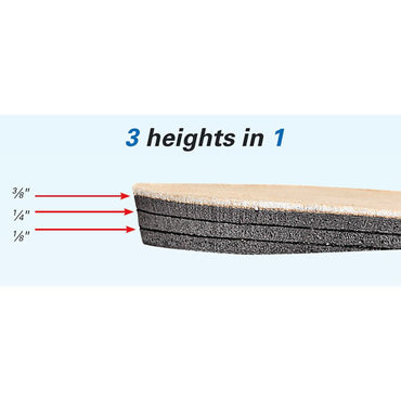 AliMed® Heel Lift Adjustable Leg Lift Leather / Rubber Female 8 to 10 / Male 6-1/2 to 8-1/2 Beige / Black (304081_EA)