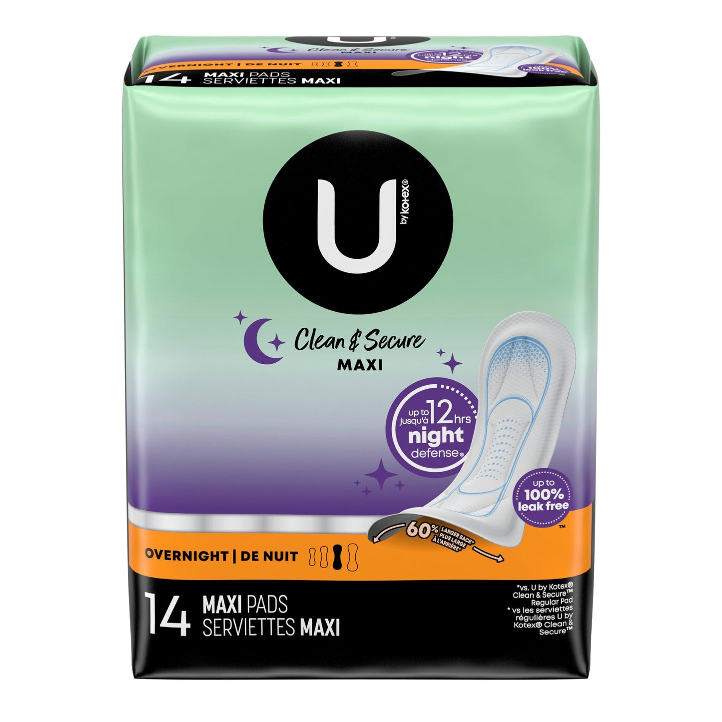 U by Kotex® Security Feminine Pad Maxi / Overnight Heavy Absorbency (971266_PK)