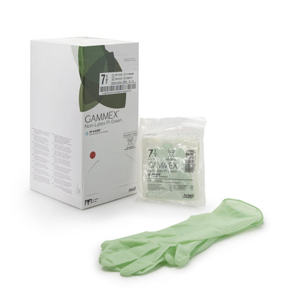 GAMMEX® Non-Latex PI Green Surgical Glove Size 7.5 Sterile Polyisoprene Standard Cuff Length Micro-Textured Light Green Chemo Tested (648144_CS)
