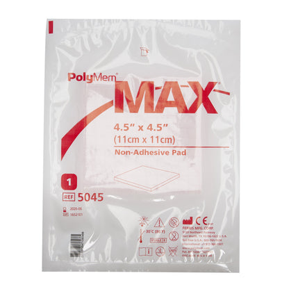 PolyMem® Max® Foam Dressing 4-1/2 X 4-1/2 Inch Without Border Film Backing Nonadhesive Square Sterile (481320_BX)