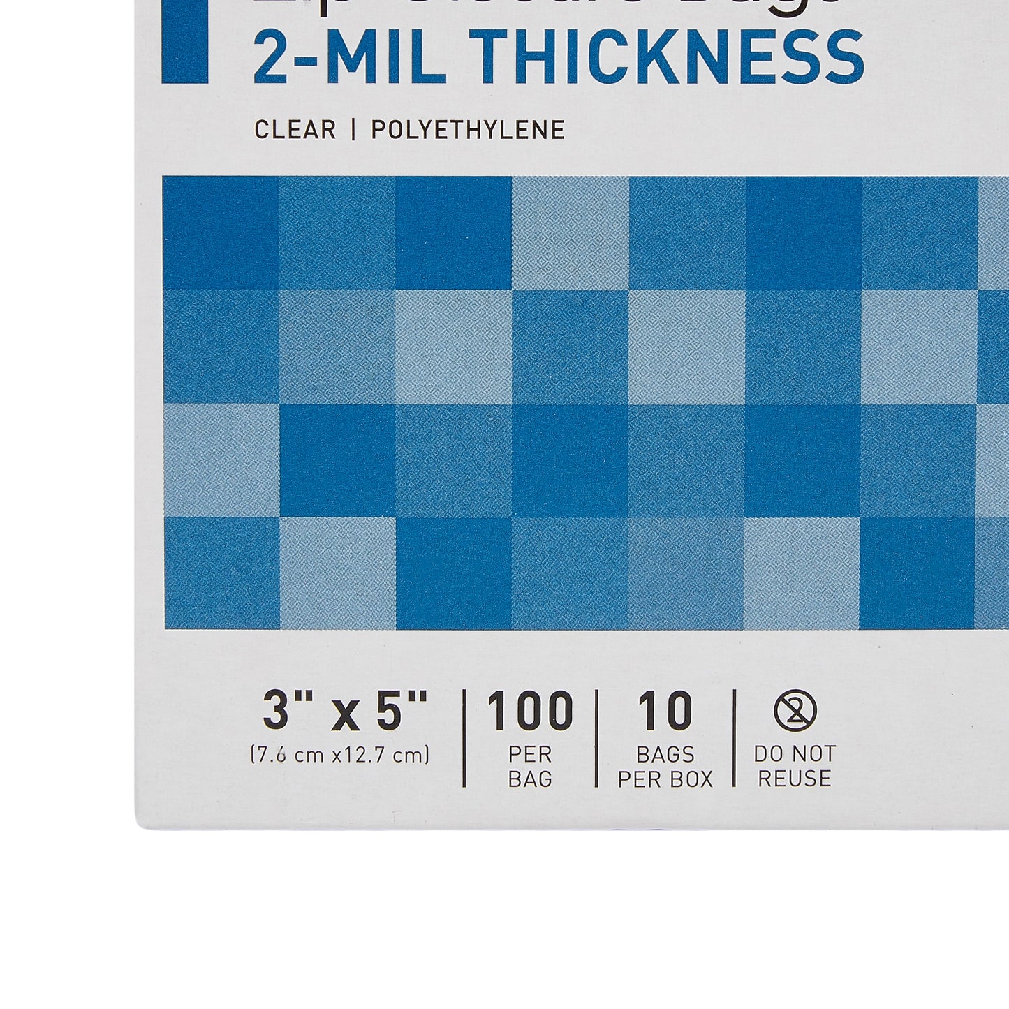 McKesson Reclosable Bag 3 X 5 Inch Polyethylene Clear Zipper Closure (890534_CS)