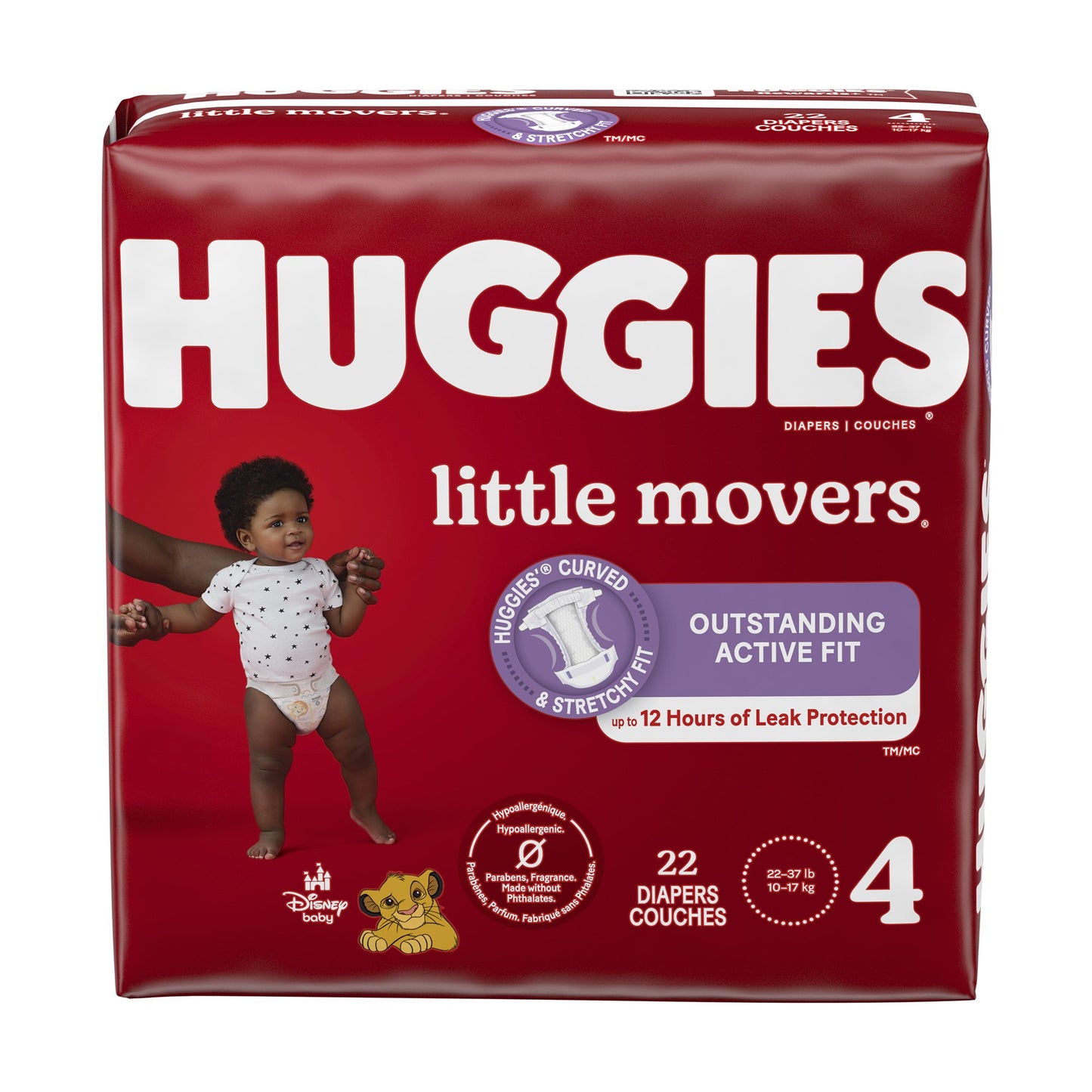Huggies® Little Movers Unisex Baby Diaper Size 4 Disposable Moderate Absorbency (1128668_PK)