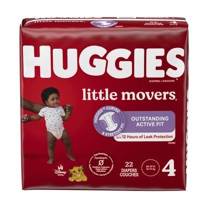 Huggies® Little Movers Unisex Baby Diaper Size 4 Disposable Moderate Absorbency (1128668_PK)