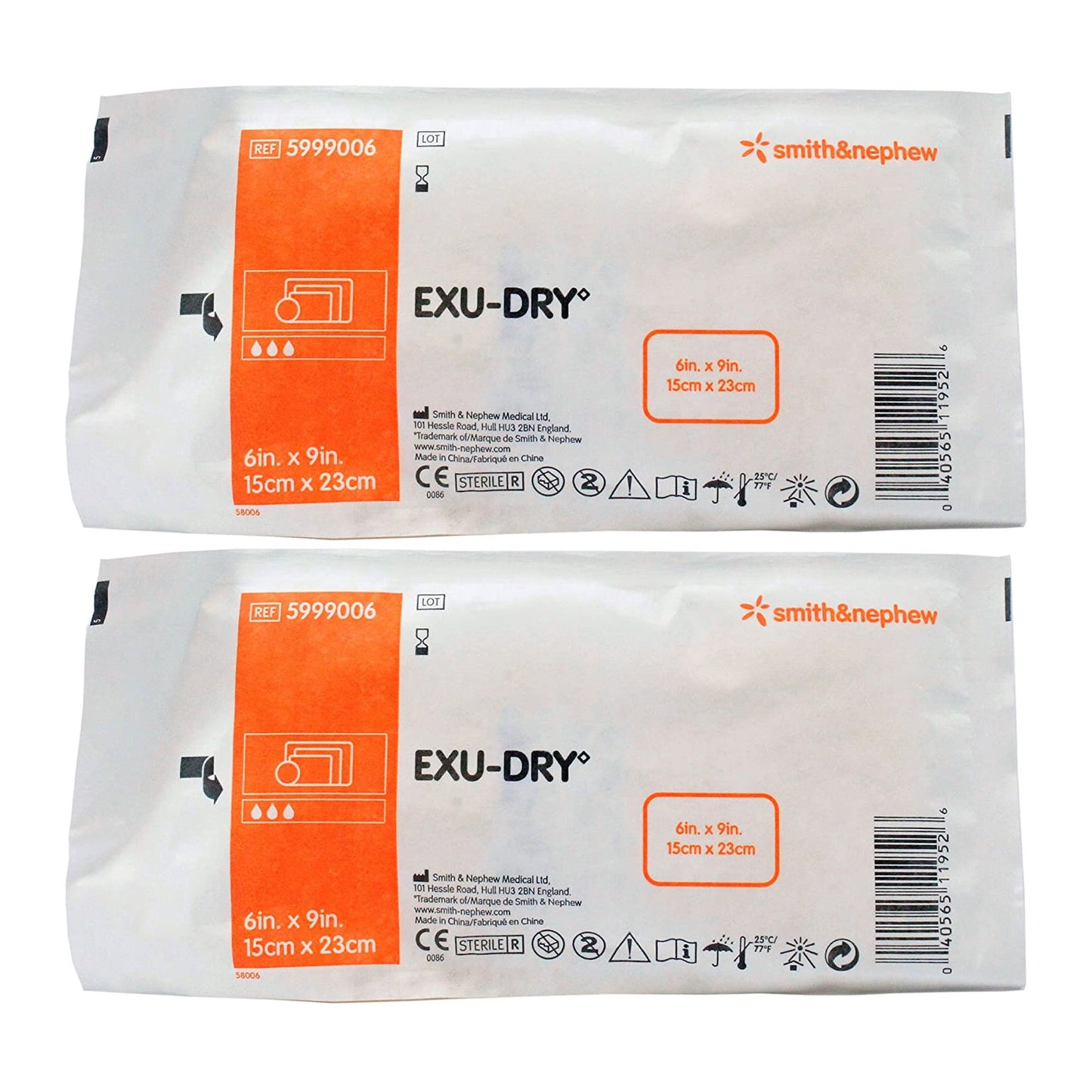 EXU-DRY Anti-Shear Super Absorbent Dressing 6 X 9 Inch Rectangle (359767_EA)