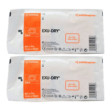 EXU-DRY Anti-Shear Super Absorbent Dressing 6 X 9 Inch Rectangle (359767_CS)