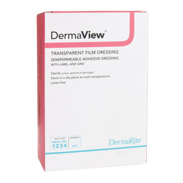 DermaView™ Transparent Film Dressing 4 X 5 Inch 2 Tab Delivery Rectangle Sterile (670710_BX)