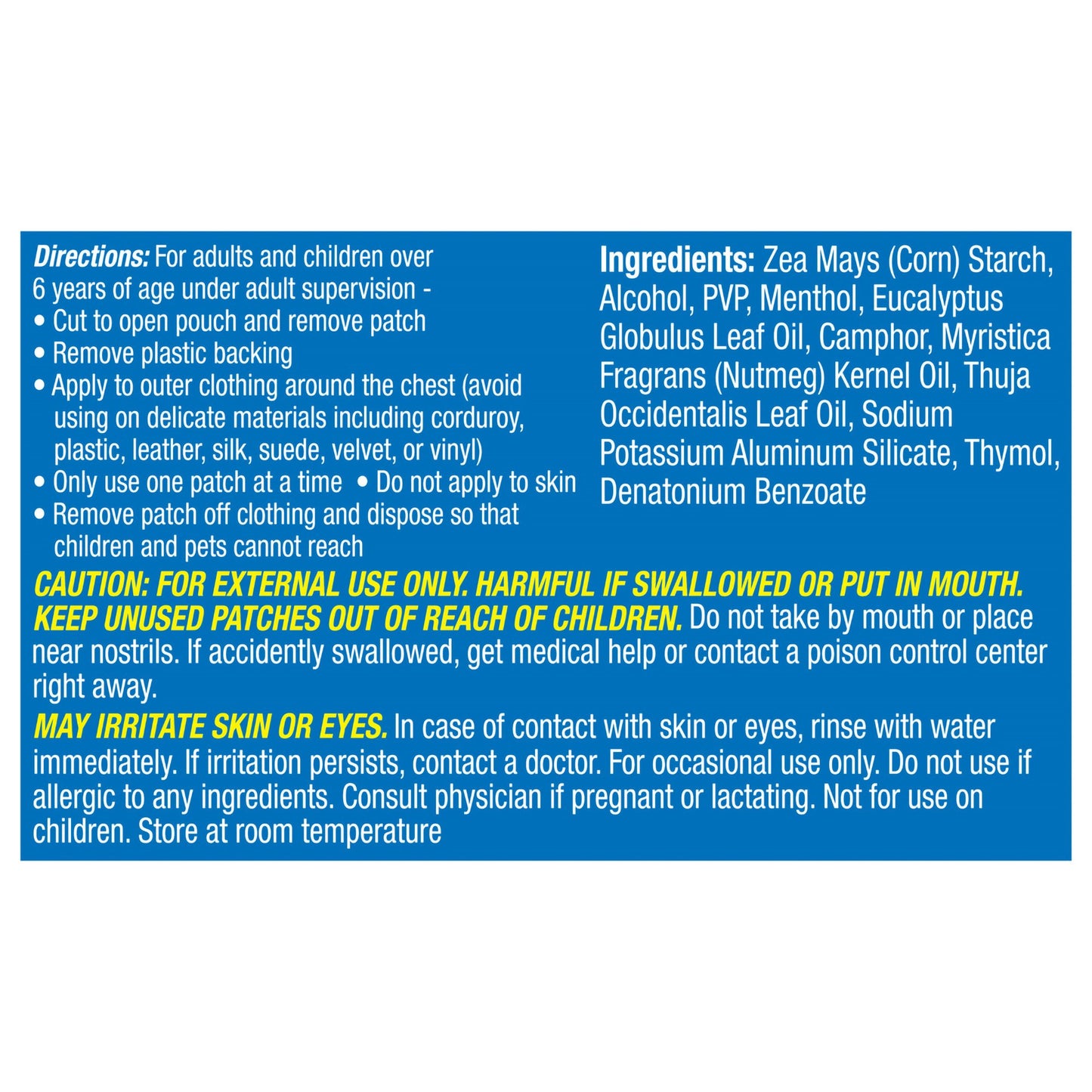 Vicks® VapoPatch™ Aroma Patch Patch 5 per Box (1229277_CT)