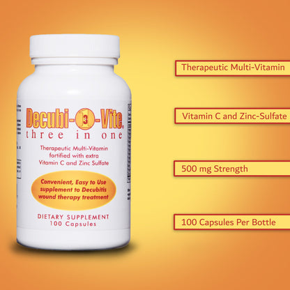 Decubivite® Three In One Multivitamin Supplement Vitamin / Minerals 500 mg Strength Capsule 100 per Bottle (772098_BT)