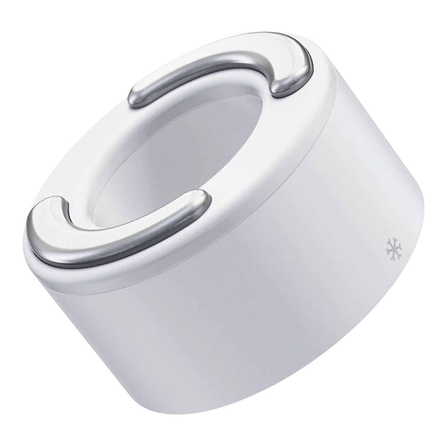 TheraFace Hot and Cold Rings - White Hand-Held Face Massager & Cleanser Attachment 1 Hot Ring, 1 Cold Ring, Travel Pouch (1248585_EA)