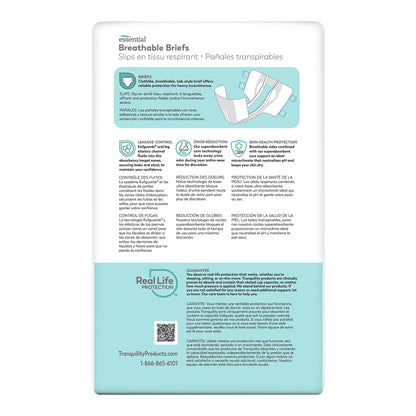 Tranquility® Essential Unisex Incontinence Brief Small Disposable Heavy Absorbency (1188953_BG)