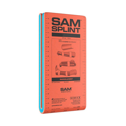 SAM® Moldable Splint Folded Splint Foam / Aluminum Orange / Blue 4 X 18 Inch (680934_EA)