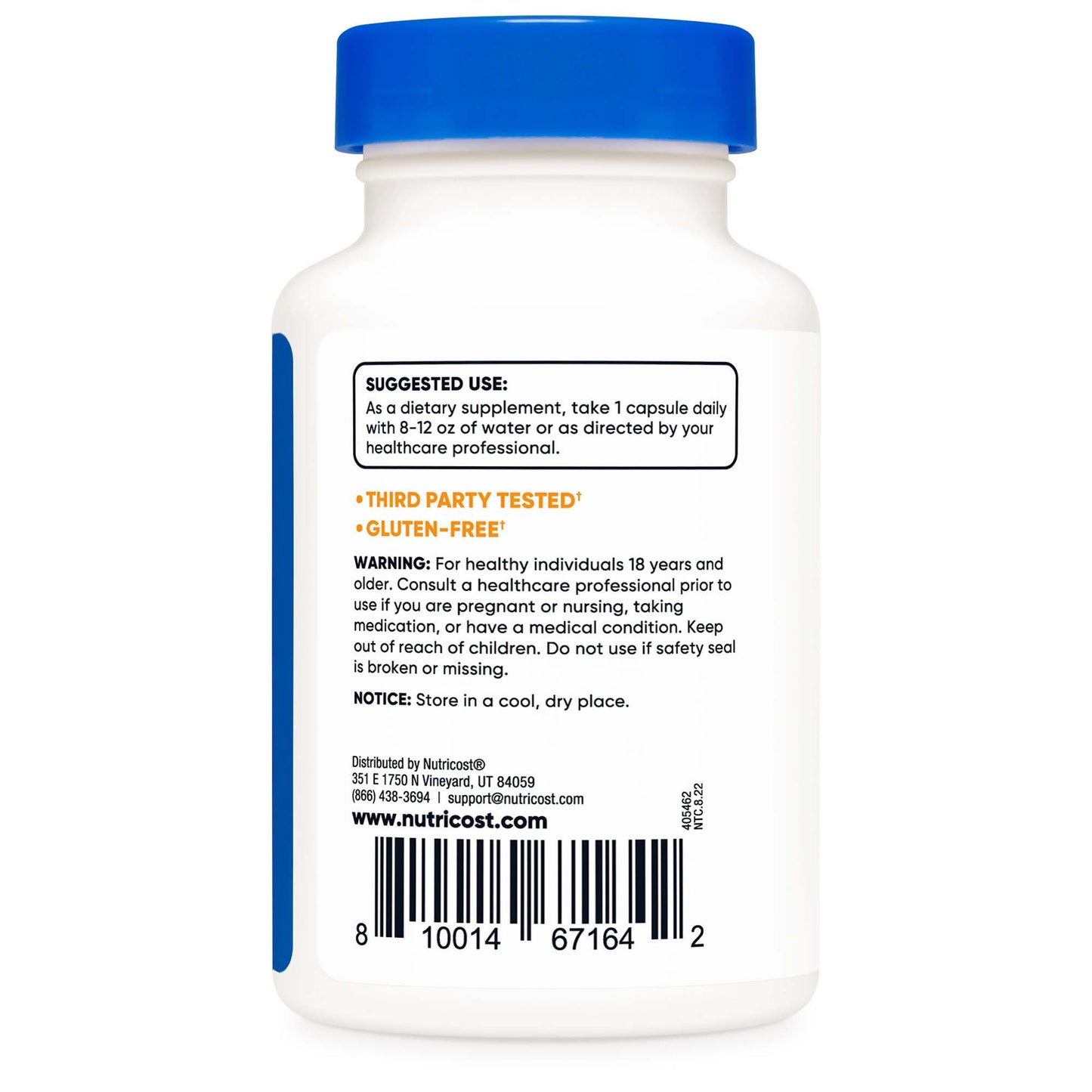 nutricost® Dietary Supplement COQ10 100 mg Strength Capsule 60 Per Bottle (1270247_BT)