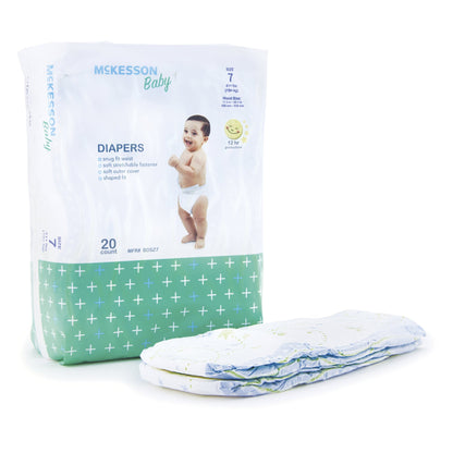 McKesson Unisex Baby Diaper Size 7 Disposable Heavy Absorbency (1144480_CS)