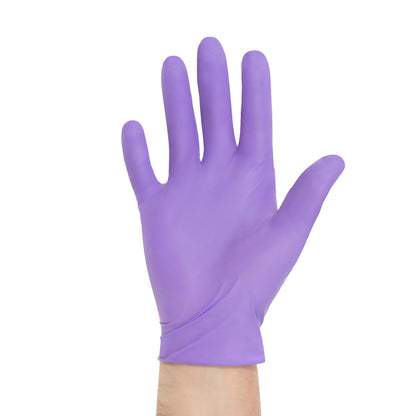 Purple Nitrile® Exam Glove Medium Sterile Pair Nitrile Standard Cuff Length Textured Fingertips Purple Not Rated (407603_BX)