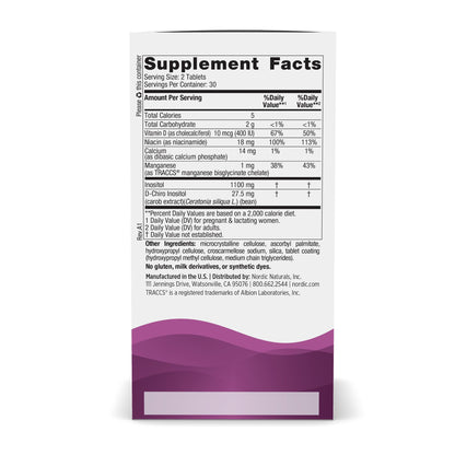 Nordic Naturals® Fertility Support Dietary Supplement Inositol 1100 mg Strength Tablet 60 per Bottle (1264952_BT)