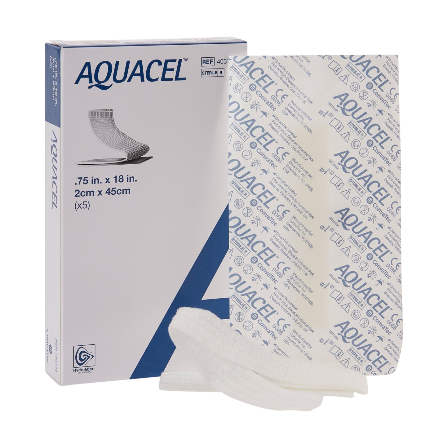 Aquacel® Ribbon Gelling Fiber Wound Dressing 3/4 X 18 Inch Ribbon Sterile (689147_BX)