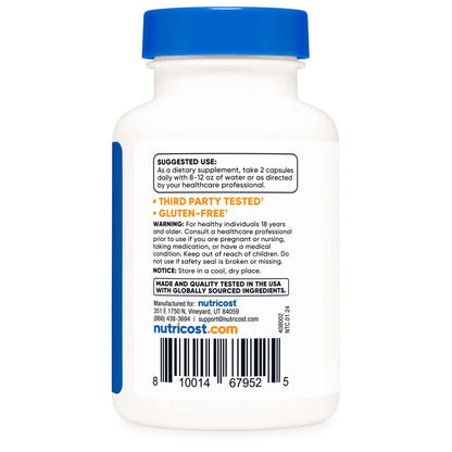 nutricost® Dietary Supplement Tongkat 1,000 mg Strength Capsule 60 Per Bottle (1270265_BT)