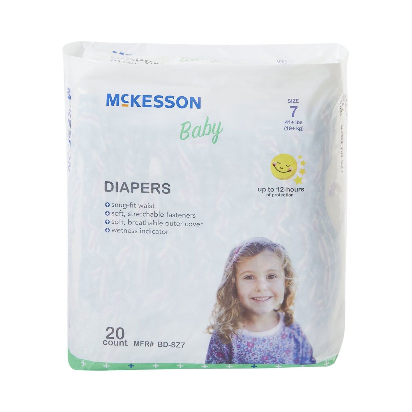 McKesson Unisex Baby Diaper Size 7 Disposable Heavy Absorbency (1144480_BG)