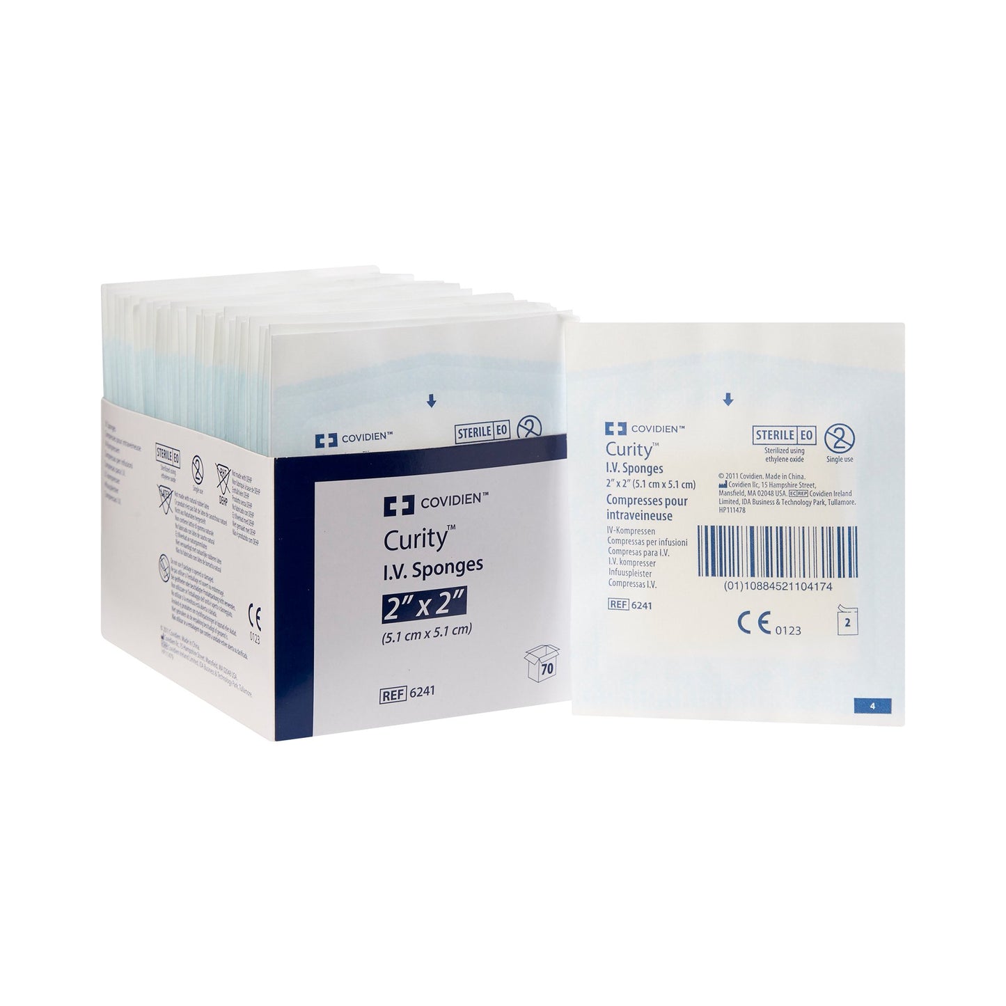 Curity™ I.V. Sponge 2 X 2 Inch 6-Ply Sterile 2 per Pack (235378_PK)