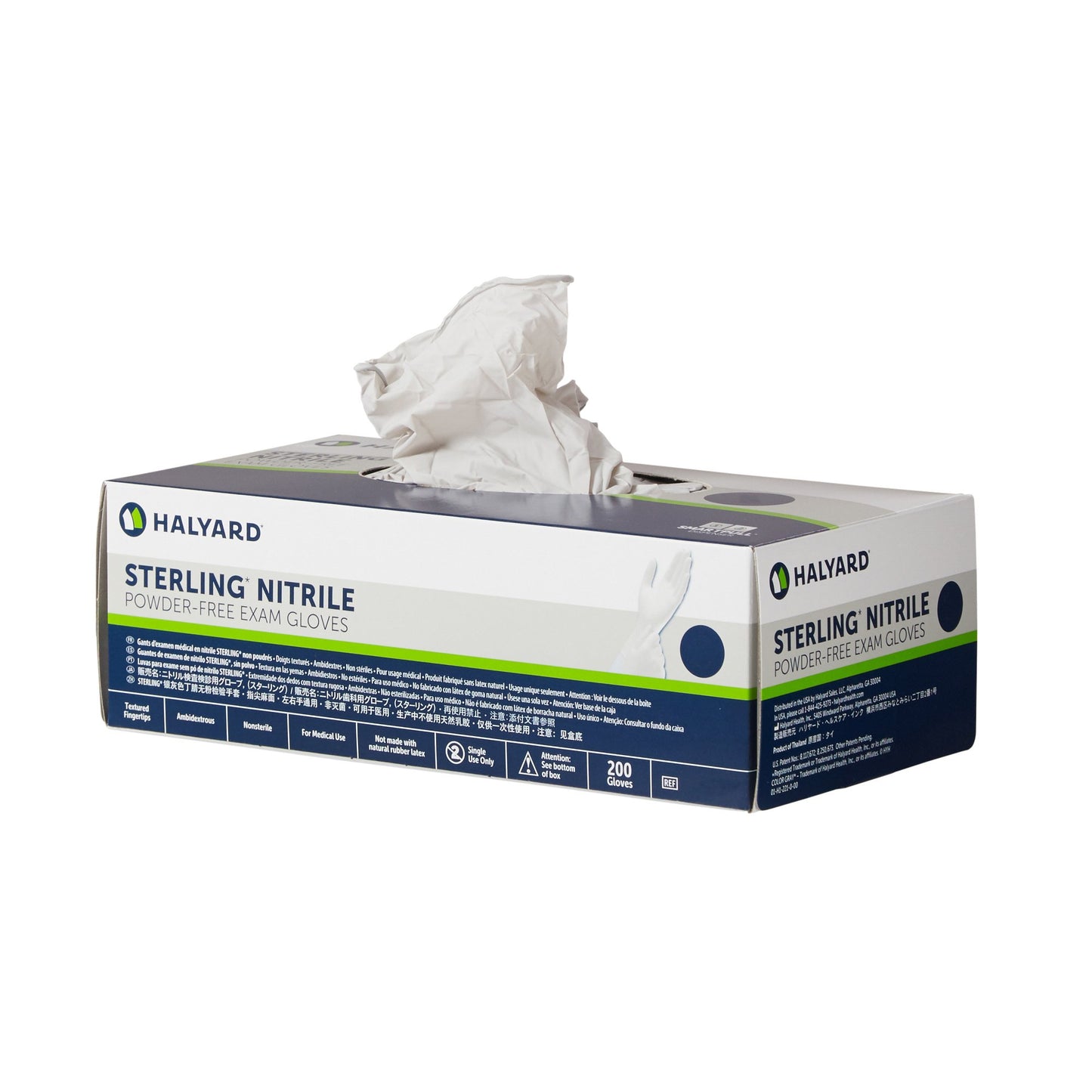 STERLING® Exam Glove X-Small NonSterile Nitrile Standard Cuff Length Textured Fingertips Gray Chemo Tested (783125_BX)