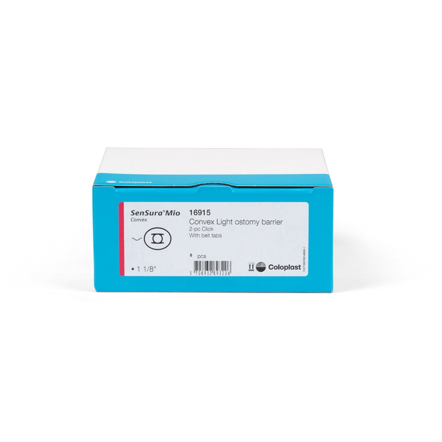 SenSura® Mio Click Ostomy Barrier Precut, Standard Wear Elastic Adhesive 50 mm Flange Red Code System 1-1/8 Inch Opening (1006231_BX)