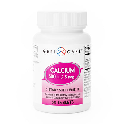 Geri-Care® Joint Health Supplement Vitamin D3 / Calcium Carbonate 200 IU - 600 mg Strength Tablet 60 per Bottle (1240592_BT)