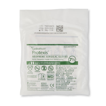 Protexis™ (formerly Duraprene™ Plus ) Surgical Glove Size 7.5 Sterile Polychloroprene Standard Cuff Length Smooth Ivory Chemo Tested (776961_CS)