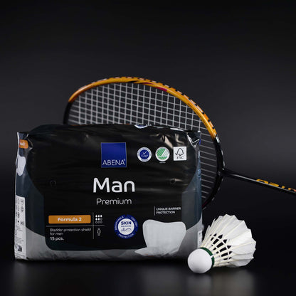 Abena® Premium Man Bladder Control Pad 9 X 11.4 Inch Moderate Absorbency Fluff / Polymer Core Size 2 (1218254_PK)