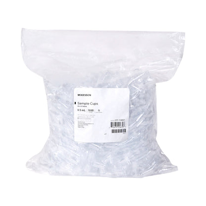 McKesson Sample Cup 0.5 mL, Clear, 13.55 X 24.50 mm, Without Caps (1183151_BG)