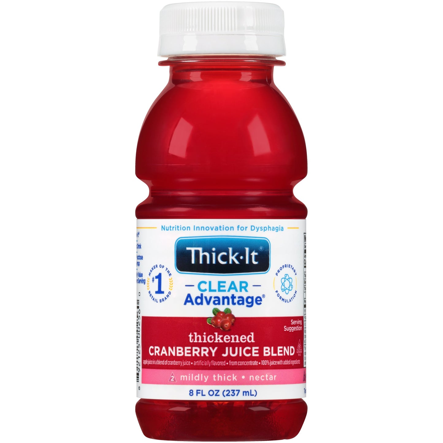 Thick-It® Clear Advantage® Thickened Beverage 8 oz. Bottle Cranberry Flavor Liquid IDDSI Level 2 Mildly Thick (803173_EA)
