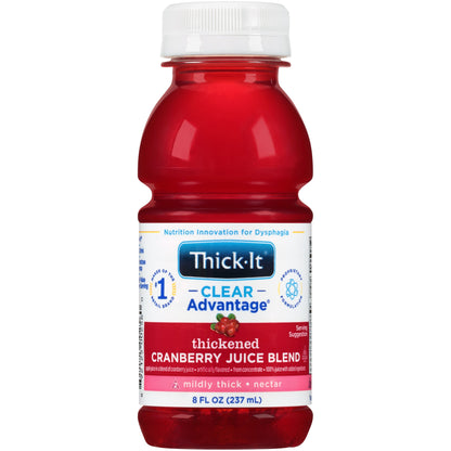 Thick-It® Clear Advantage® Thickened Beverage 8 oz. Bottle Cranberry Flavor Liquid IDDSI Level 2 Mildly Thick (803173_EA)