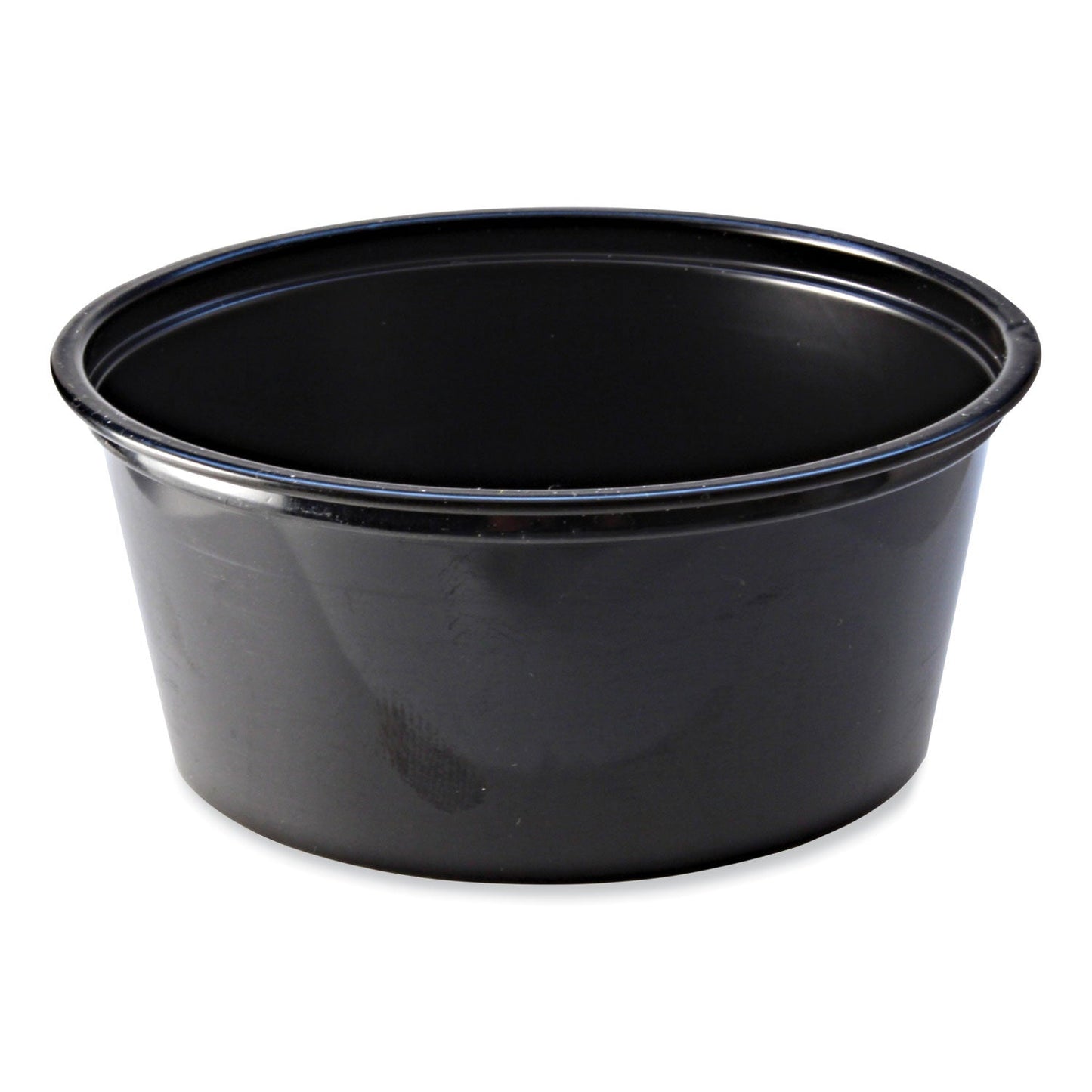 Fabri-Kal Portion Cups, 3.25 oz, Black, 125/Sleeve, 20 Sleeves/Carton (FABPC325B)