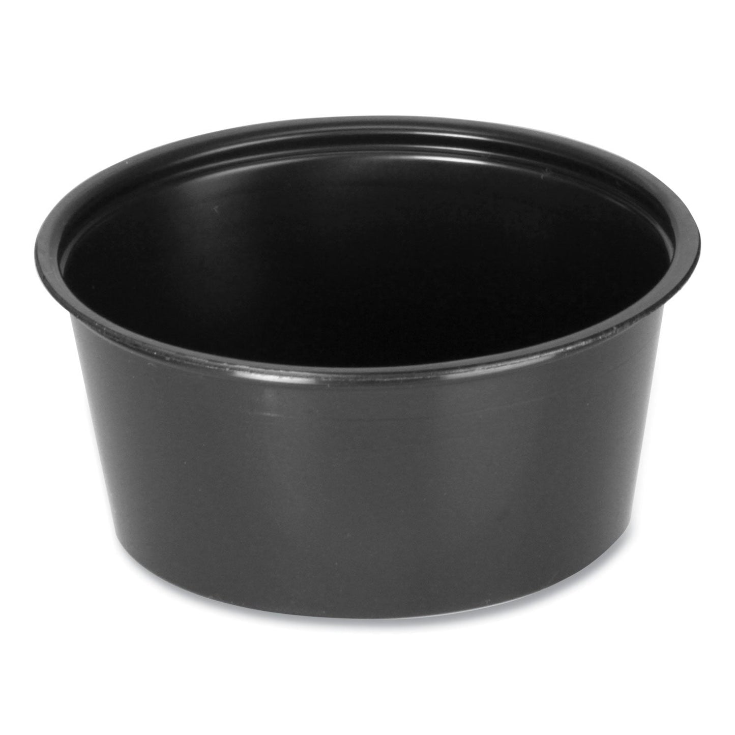 Fabri-Kal Portion Cups, 2 oz, Black, 2,500/Carton (FABPPC200B)
